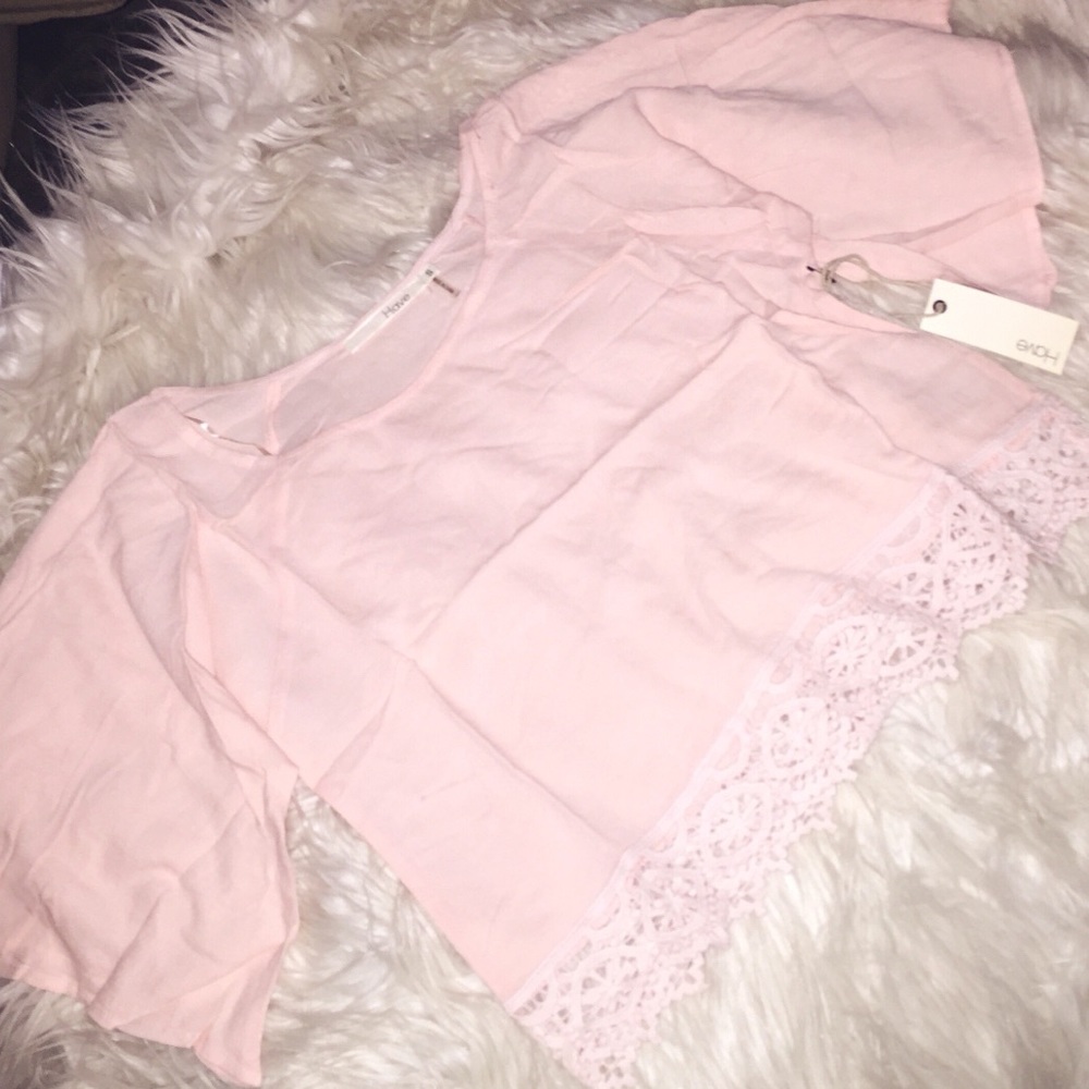 Pale Pink Crochet Top - Picture 2 of 3